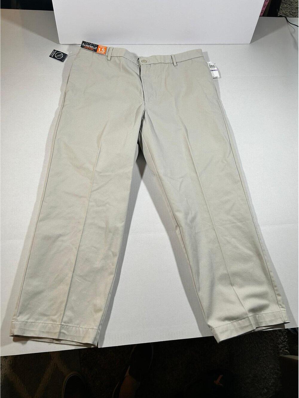 IZOD Khaki Pants Men’s 38x32 Madison Chino with Sports FlexNWT Classic Leg